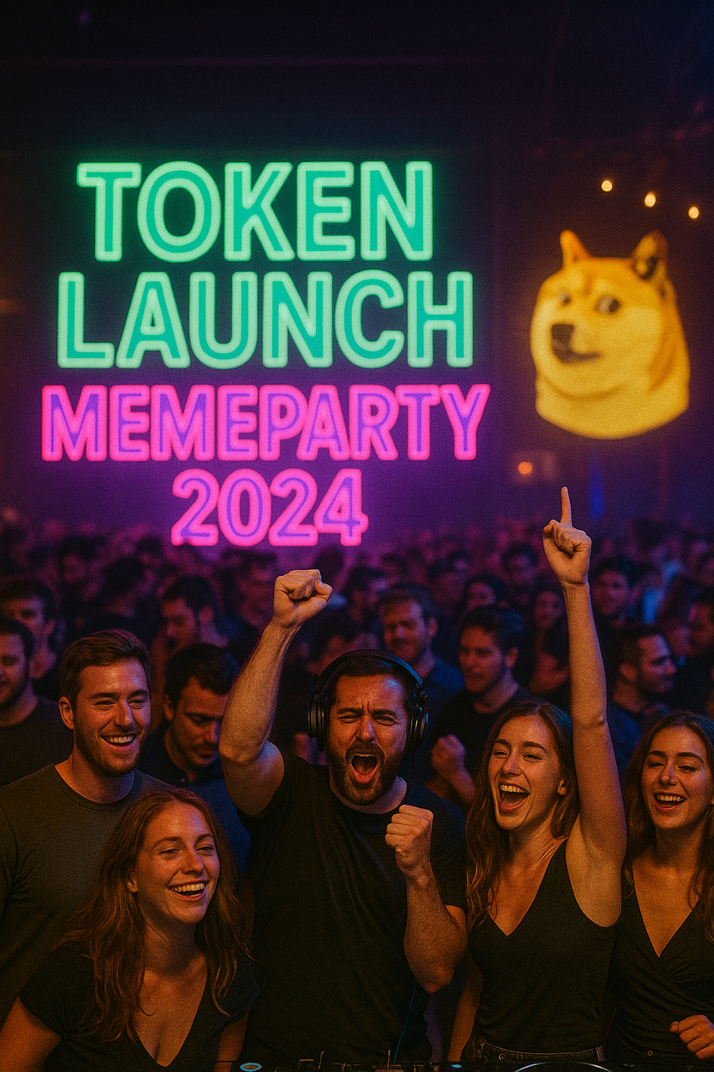 Singapore Event - Crowd celebrating token launch